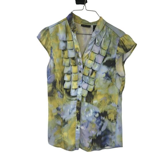 NEW YORK & COMPANY Cap Sleeve V-Neck Top Womens Size 4 - Picture 1 of 3